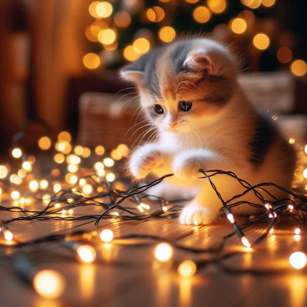 ai generated, kitten, fairy lights-8907211.jpg